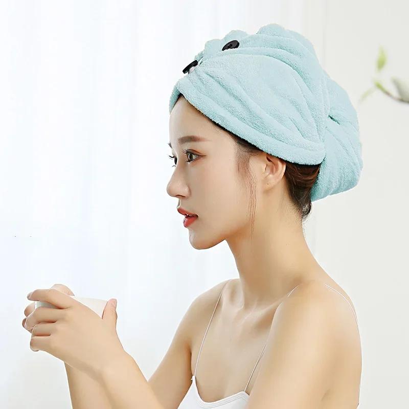 Women Microfiber Towel Hair Towel Bath Towels for Adults Home Terry Towels Bathroom Serviette De Douche Turban for Drying Hair