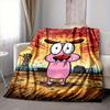 1Pc Pink Dog Storm Flannel Blanket, Soft And Comfortable, Casual Warm, Camping Travel, Christmas, Halloween Xmas Gift N1290