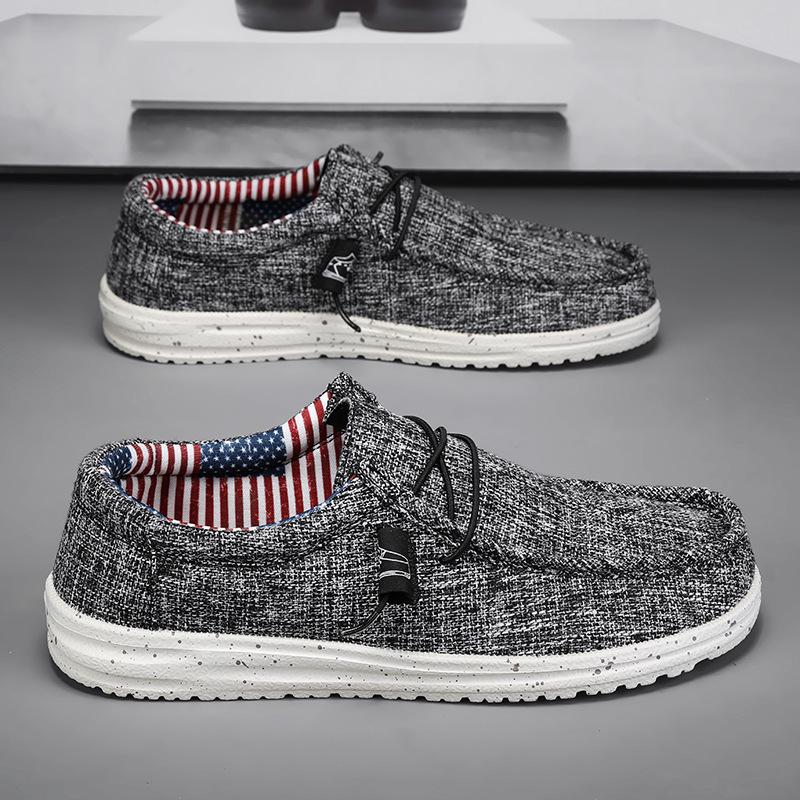 Men's Korean Style Casual Loafers - Breathable, Lightweight Canvas Slip-on Shoes