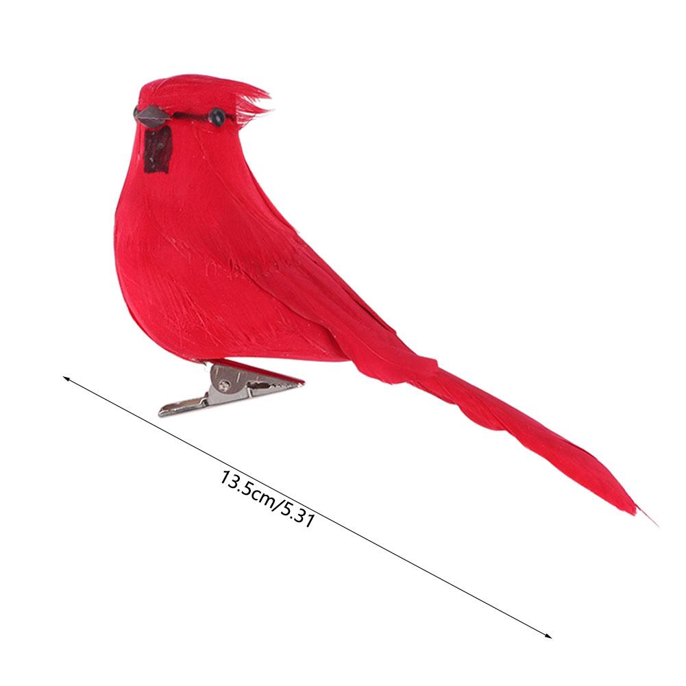 10 Pieces Artificial Red Simulated Foam Birds for Lawn, Garden, Outdoor Decoration, Each with Clip, Suitable for Garden Flower Arrangements,