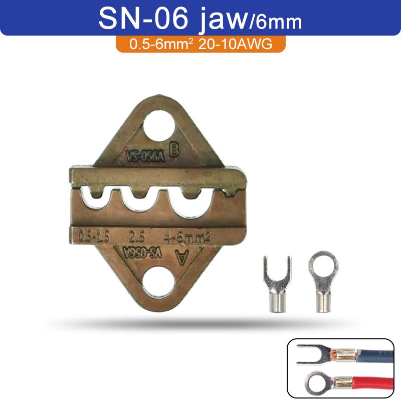 1KS Lisovací kleště čelisti SN série (šířka čelistí 6mm/kleště 190mm) pro TAB 2,8 4,8 6,3/C3 XH2,54 3,96 2510 pružina zástrčky SN-48B SN-28B YEFYM