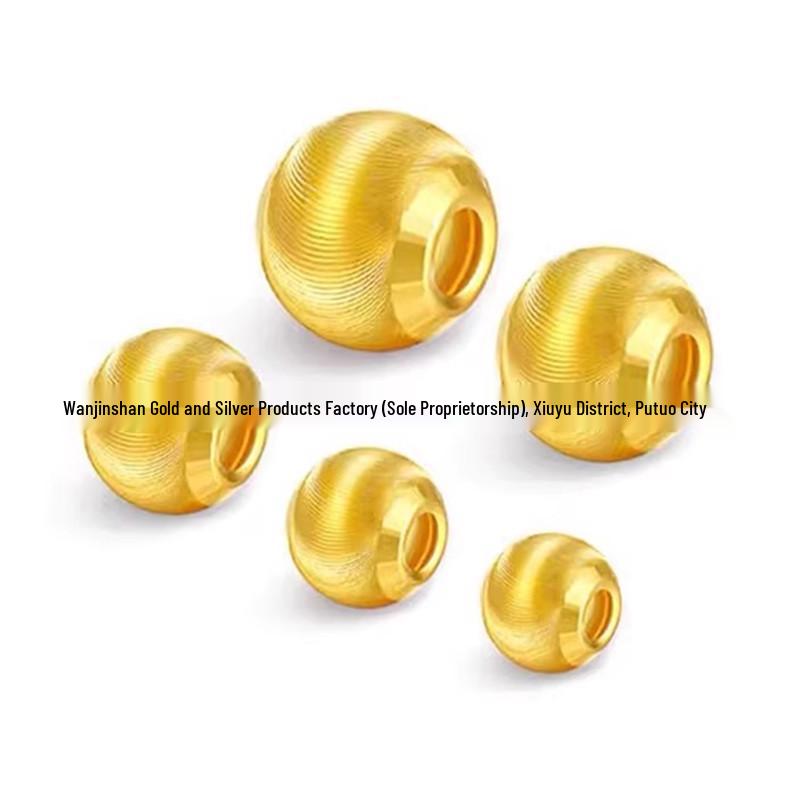 Shuibei 999 Gold Cat s Eye Bead Bracelet Necklace with 5D Hard Gold Spacer Beads. Cat s Eye Bead 3mm (approx. 0.08g)