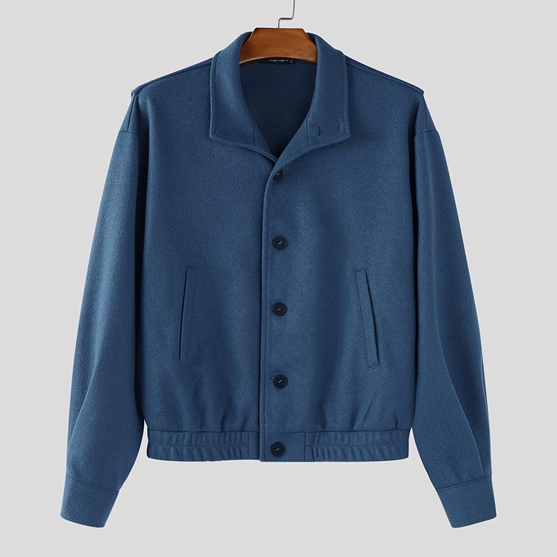 INCERUN Autumn Men Lapel Long Sleeve Buttons Down Jackets Coats