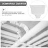 Gutter Downspout Adapter Downspout Drainage Connector Rainwater Gutter Rainwater Diverter for Outdoor Downpipe Gutter Accessory