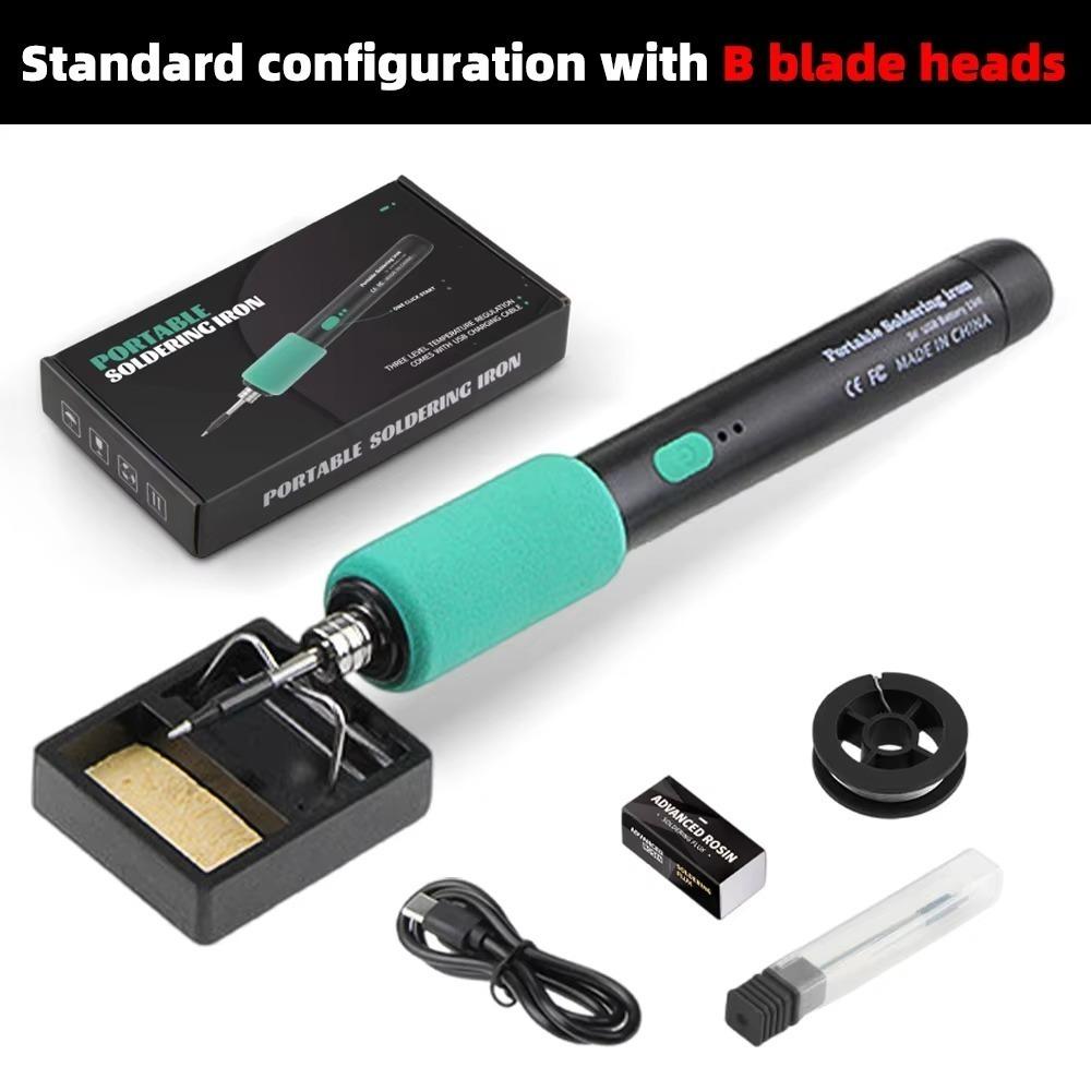 

Интерфейс Type-C Сварочный паяльник Инструмент для ремонта Нагреватель Паяльное жало Паяльная проволока SET 1