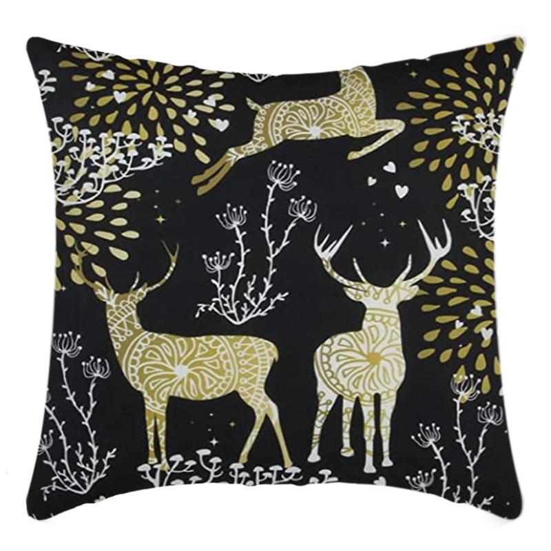 New Christmas Throw Pillow, Polyester Linen, Festive Dress Cushion, Bedroom Living Room Square Pillow, Cushion Pillow Case