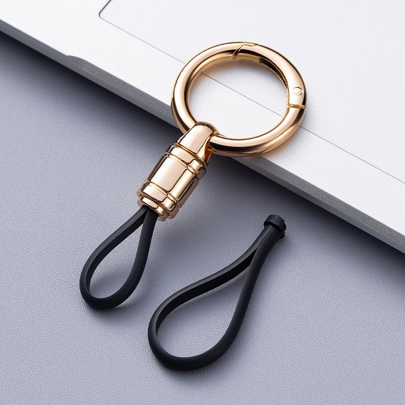Car Key Chain Pendant Metal Simple Key Chain Men's Waist Hanging Buckle Ring Pendant High-end Business Anti-lost Key Chain