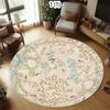 3D Floral Round Rug High-Definition Dandelion Pattern Non-Slip Washable for Kid's Play Mat Carpet Nordic Living Room Decor