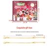 Goldfarbenes Weihnachts-Countdown-Armband DIY Adventsschmuck Geschenkset