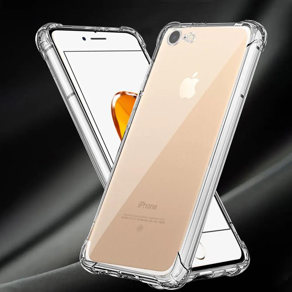 Nárazuvzdorné průhledné pouzdro pro iPhone SE 2020 2022 7 8 Plus průhledné pouzdro na telefon pro Apple iPhone SE 2016 2023 měkký silikonový zadní kryt
