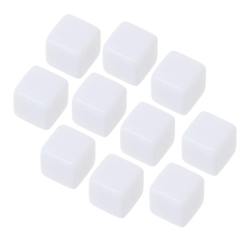White Blank Dice Game Props Educational Toys Club/Party/Family Games Accessories