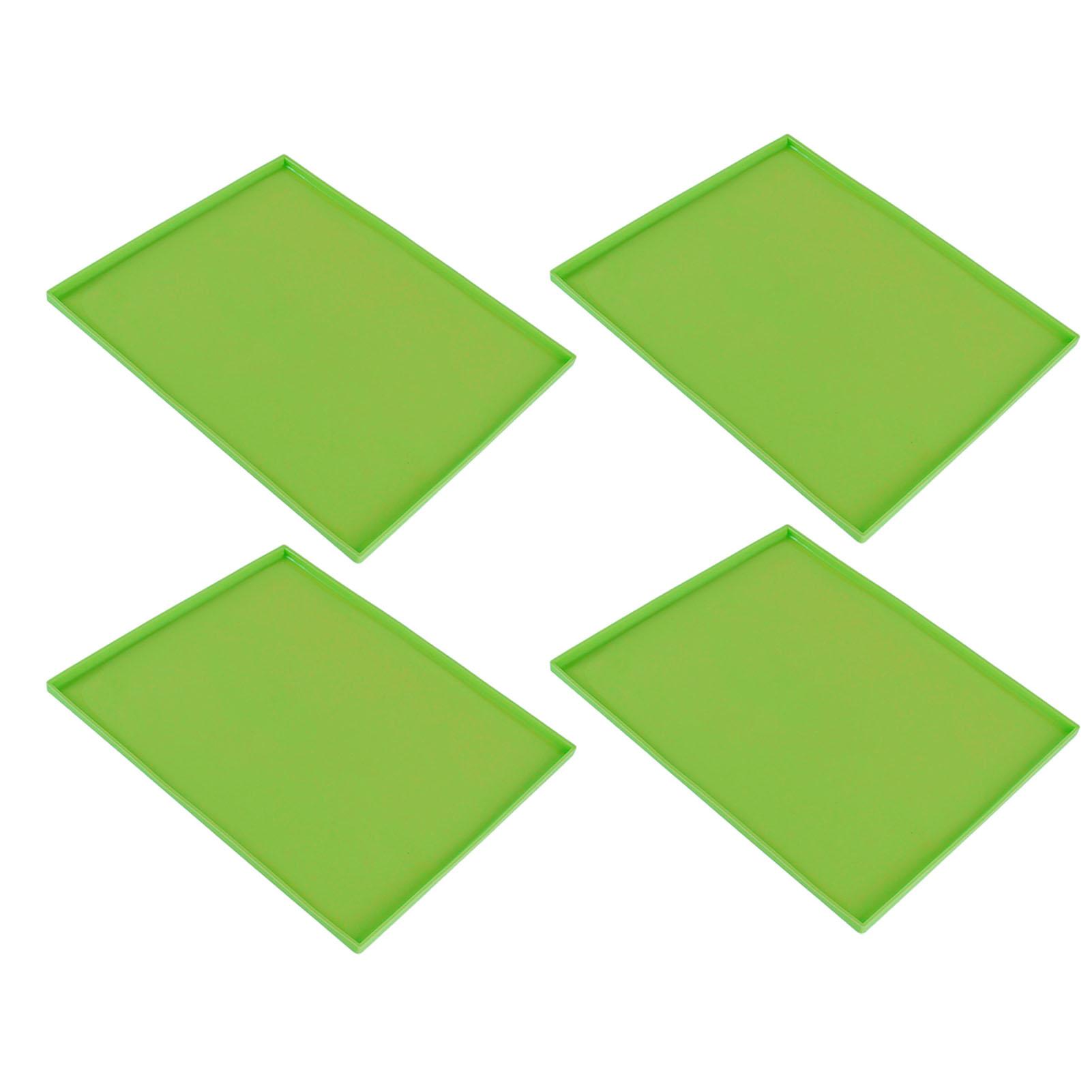 

4 шт. Силиконовые коврики для дегидратора Пищевой класс Высокая термостойкость Предотвращают прилипание Поддоны для дегидратора фруктов с краем зелёный