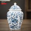 Ceramic Tea Jar Tea Sealed Storage Jar Blue and White Porcelain Retro Home Teaware Warehouse Travel Jars Tea Sugar Coffee Boxes