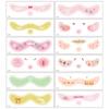 12 Pcs Trendy Glitter Face Tattoo Red Waterproof Face Makeup Patches DIY Temporary Tattoo Sticker Girls