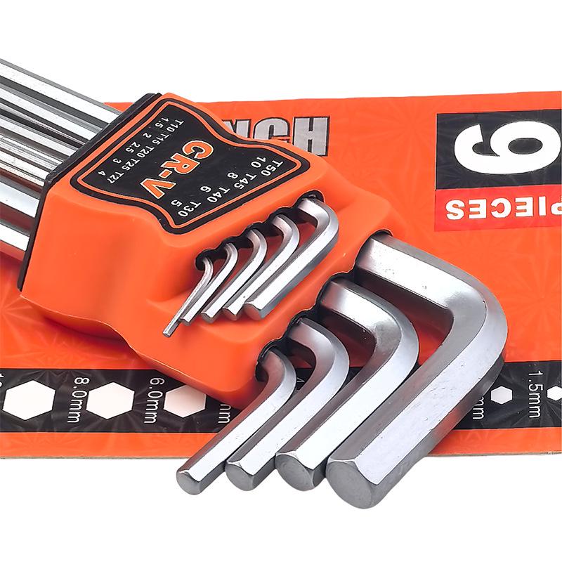 9-Piece Mini Hex Universal Wrench & Screwdriver Set in Box 9-Piece Ball Head (Short)