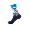Oil painting medium tube socks European and American adult socks Women's trend stockings Men's autumn and winter cotton socks
