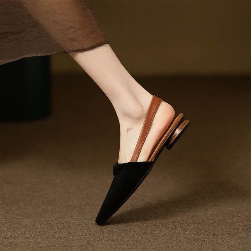 Fashion Mules Women's Sandals Sexy Dress Shoes Black One Word Sabot Ladies Sales 2024 Trending Shoe Premium And Low Price Casual