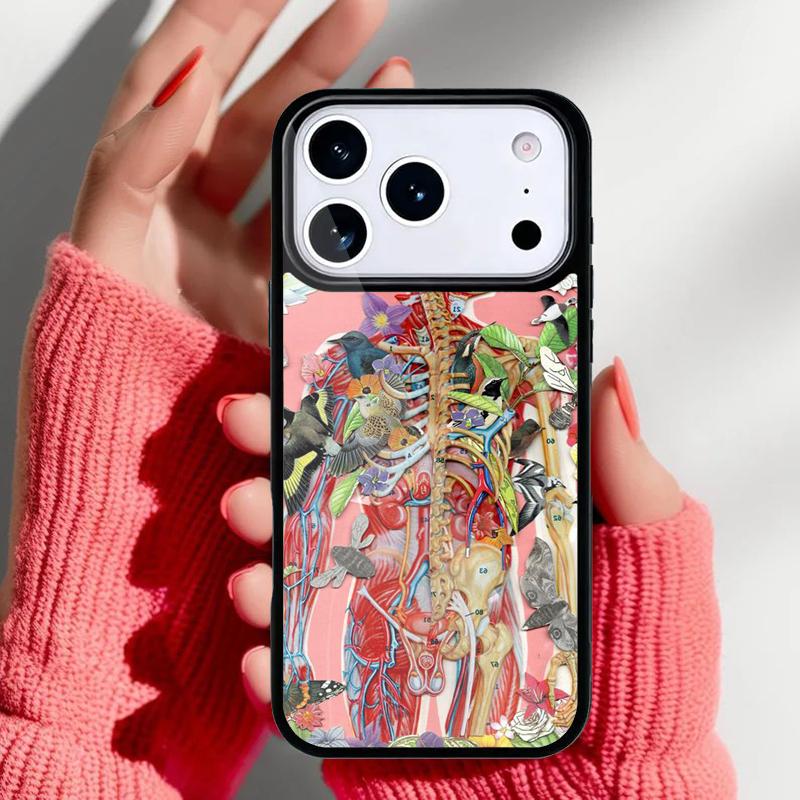 Human Brain Art Phone Case for iPhone 17 16 15 14 13 Pro Max Back Cover for 12 11 Pro Coque