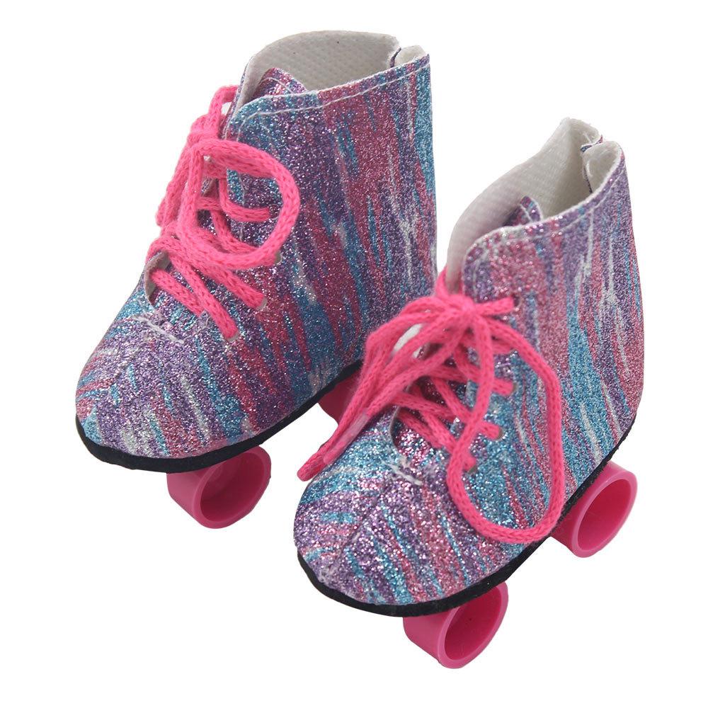 Glitter Doll Roller Skates For 18 Inch Our Generation American Girl Dolls uygun fiyatlı satın