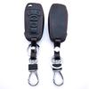 For Ford Fusion 2013- 4 Buttons Folding Remote Leather Car Key Case Fob Cover Keychain Holder Protector Bag Auto Accessories