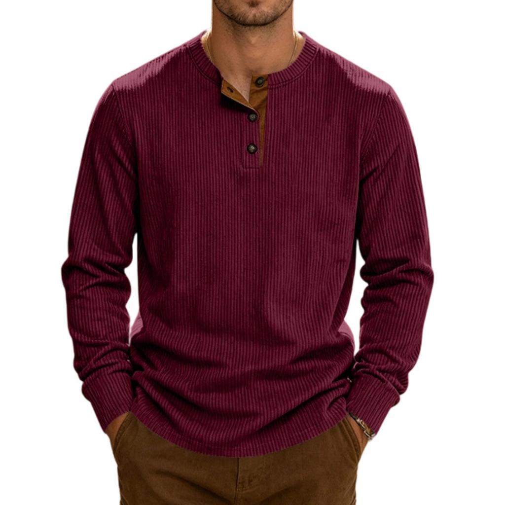 Men's Corduroy Long Sleeve Slim Fit Shirt Casual Everyday Wear