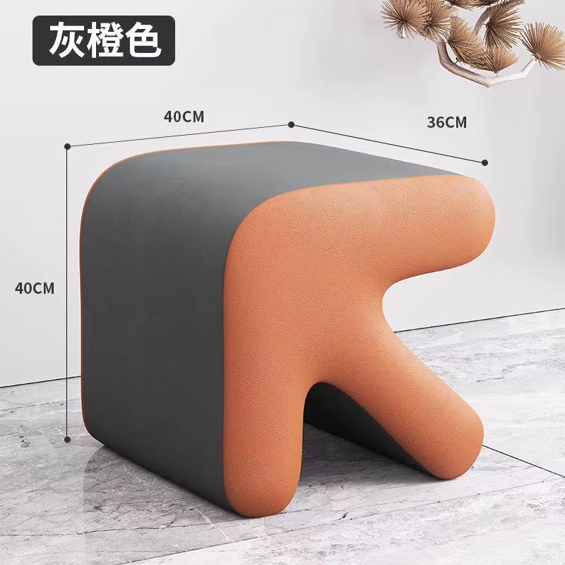 Light Luxury Stool Dual Use Multiple Colors Chairs Hallway Ottoman Living Room Furniture for Both Adults and Children