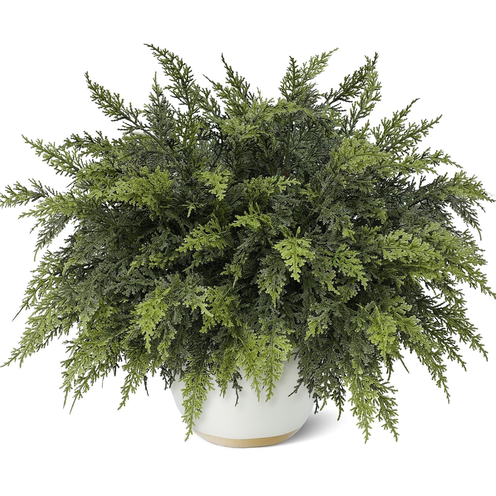 

3pcs Simulated Christmas Cedar Branches Soft Glue Feel Simulated Green Plants Christmas Home Garden Decoration One Size