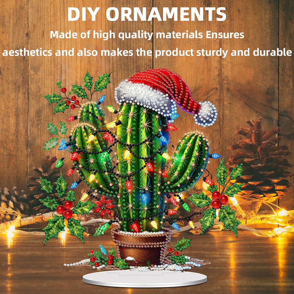 2D Flat Xmas DIY Special Shape 5D DIY Diamond Art Tabletop Decorations Diamond Painting Desktop Decorations for Adults Beginner