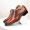 New Models for Business Men's Shoes, British Leather Pointed Wedding Shoes Trendy Fashion Shoes