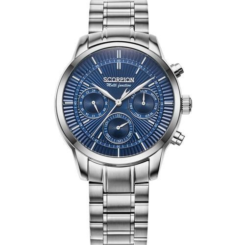 

[SCORPION] SCORPION Men s Multifunction Metal Watch SP3512M-BU FREE