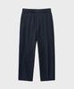 NOIRER Wool Stripe One-Pleated Wide Slacks (Navy)