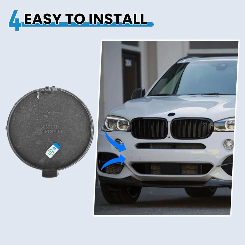 Painted Front Bumper Tow Hook Cover for BMW X5 M Aerodynamics Sport F15 25dX 28iX 30dX 35iX 40dX 40e 50i xDrive SAV 2014 2015 2016 2017 2018 Towing