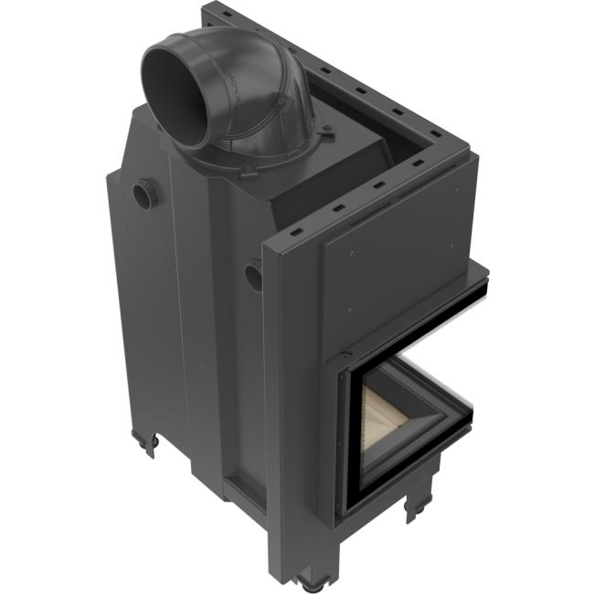 Smart Steel Fireplace KRATKI MBM Left 10 kW Ø 200 MSK