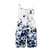 Womens Casual Sleeveless Strap Loose Jumpsuits Stretchy Shorts Romper With Pockets