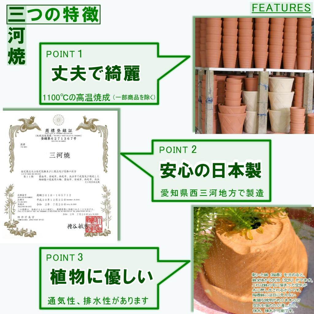 KANEYOSHI Ceramic Flower Flower with 8 Made in Japan with Reliable Domestic Quality Mikawa-yaki Pot, Road, Red-Glazed, No. Plate,