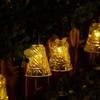 20LED Christmas Jingling Bell Solar String Lights Outdoor Waterproof String Lights Carved Festival Decorative Lamps
