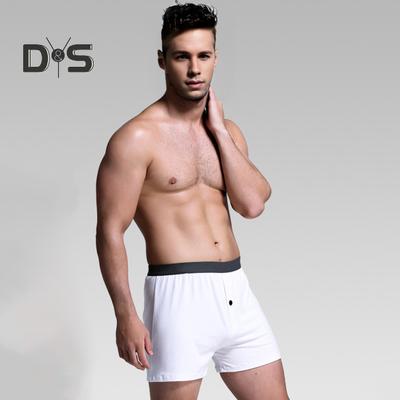 Boxer da uomo, vita media, elastico in vita, bottoni frontali, decorazione a U, pantaloncini convessi, mutandine, comodi indumenti da notte, da indossare ogni giorno