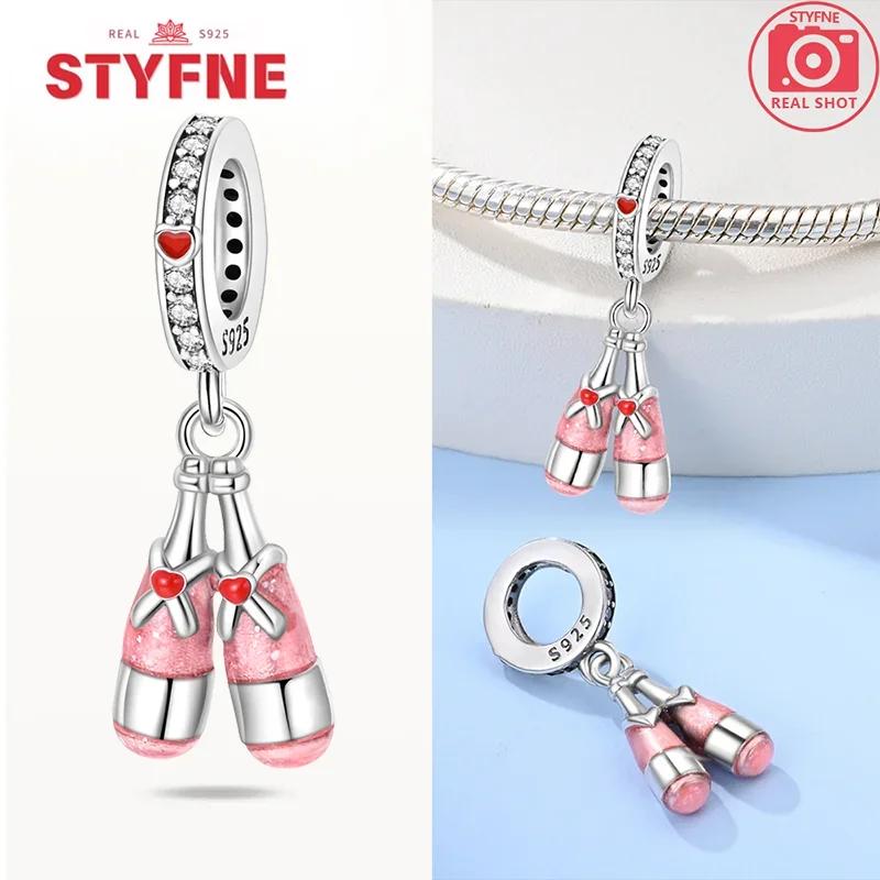 New Copperbeverage Cold Beer Champagne Red Wine Original Charms Beads For Original Bracelets Diy Jewelry For Women Gifts