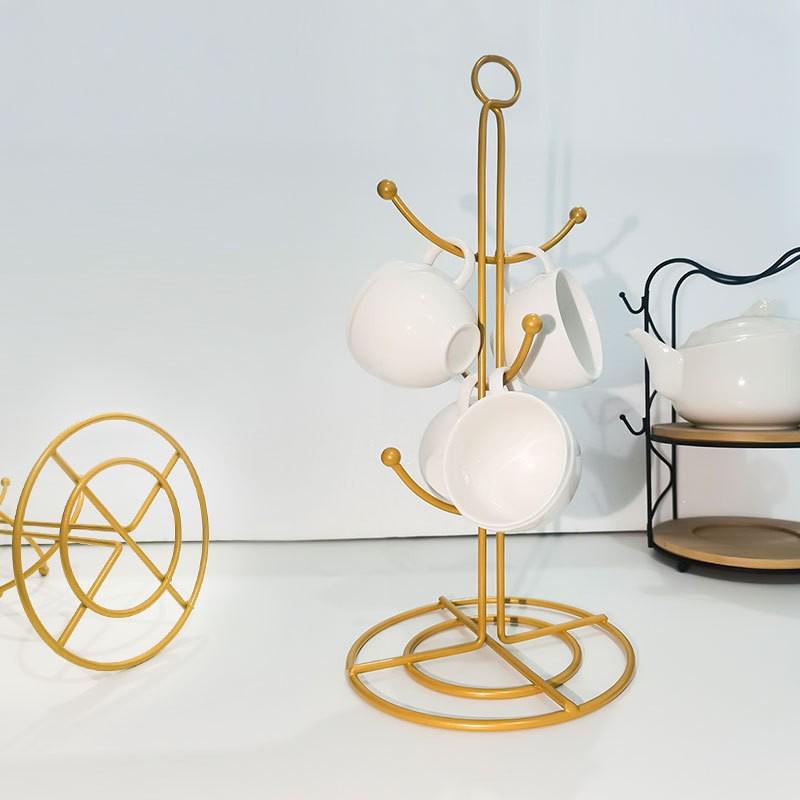 Mug Tree Stand Hanger Coffee Mug Holder Accessories Coffee Cup Stand Mug Rack For Kitchen Bar Accessory Shelf Cafe Decor