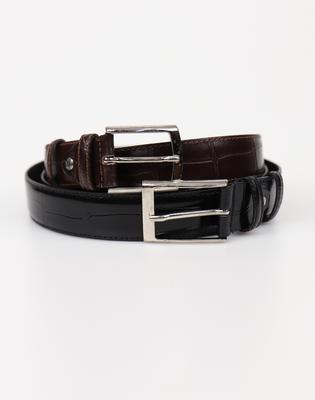 IKALOOK Italy Calf Skin Leather Belt Abe103