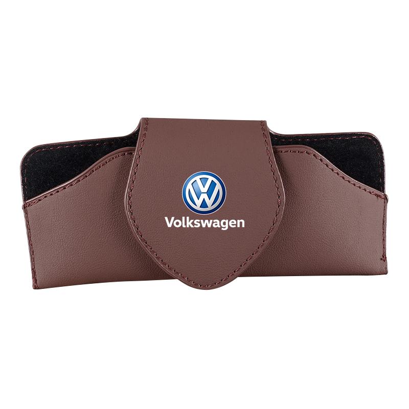 Hijk1 Volkswagen Car Sunshade Eyewear Case Sunglasses Bag For VW GTI Golf Phaeton Tiguan Passat Polo Car Interior Accessories Keychain