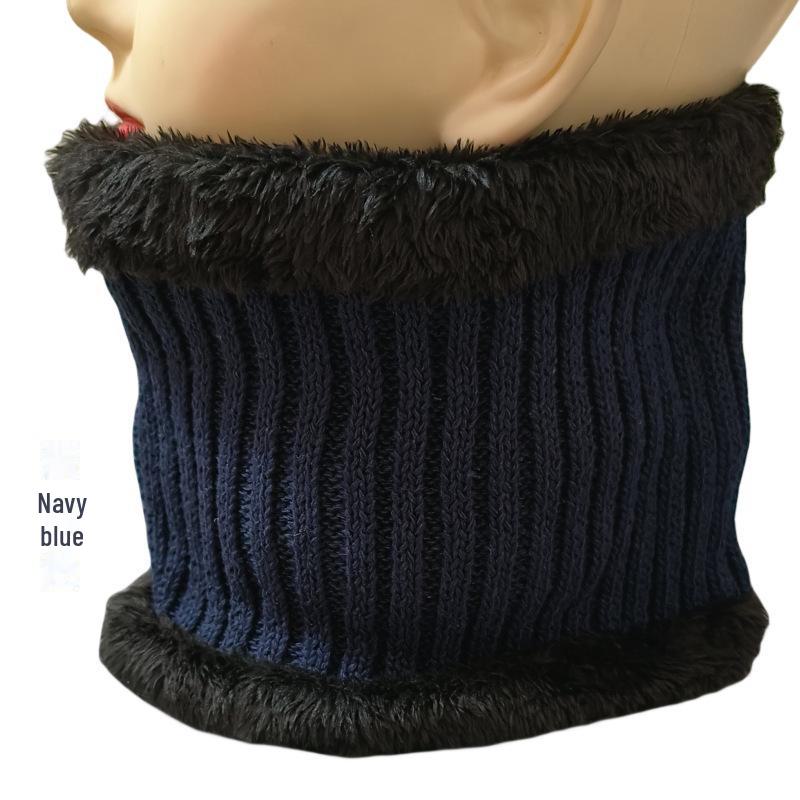 Unisex Thickened Knitted Wool Scarf: Warm, Fashionable Neck Cover for Winter Cycling