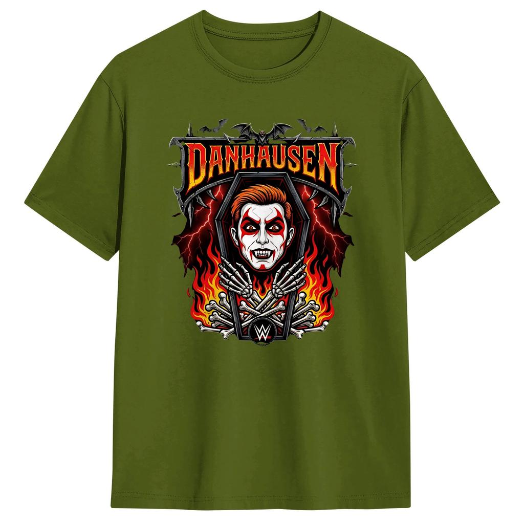 Men Funny Danhausen Wrestling T Shirts Pure Cotton Clothes Funny Short Sleeve Round Neck Tee Shirt Plus Size TShirt