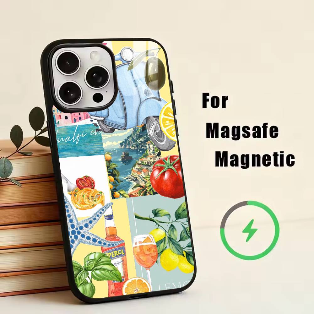 Amalfi Coast Lemon  Phone Case For iPhone17,16,15,14,13,12,11 Plus,Pro Magnetic with Magsafe Wireless Charging