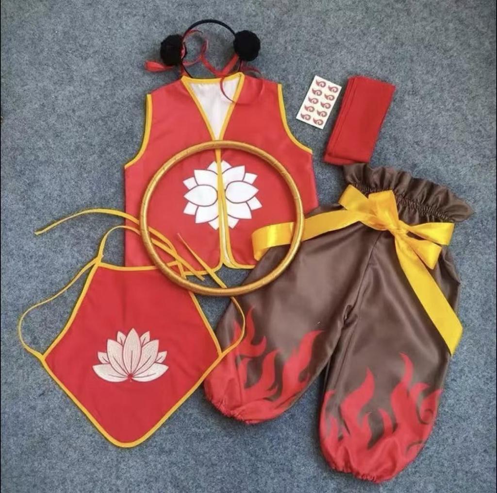 Cosplay kostým Nezha Démonické dítě pro děti - Unisex divadelní sada pro Den dětí