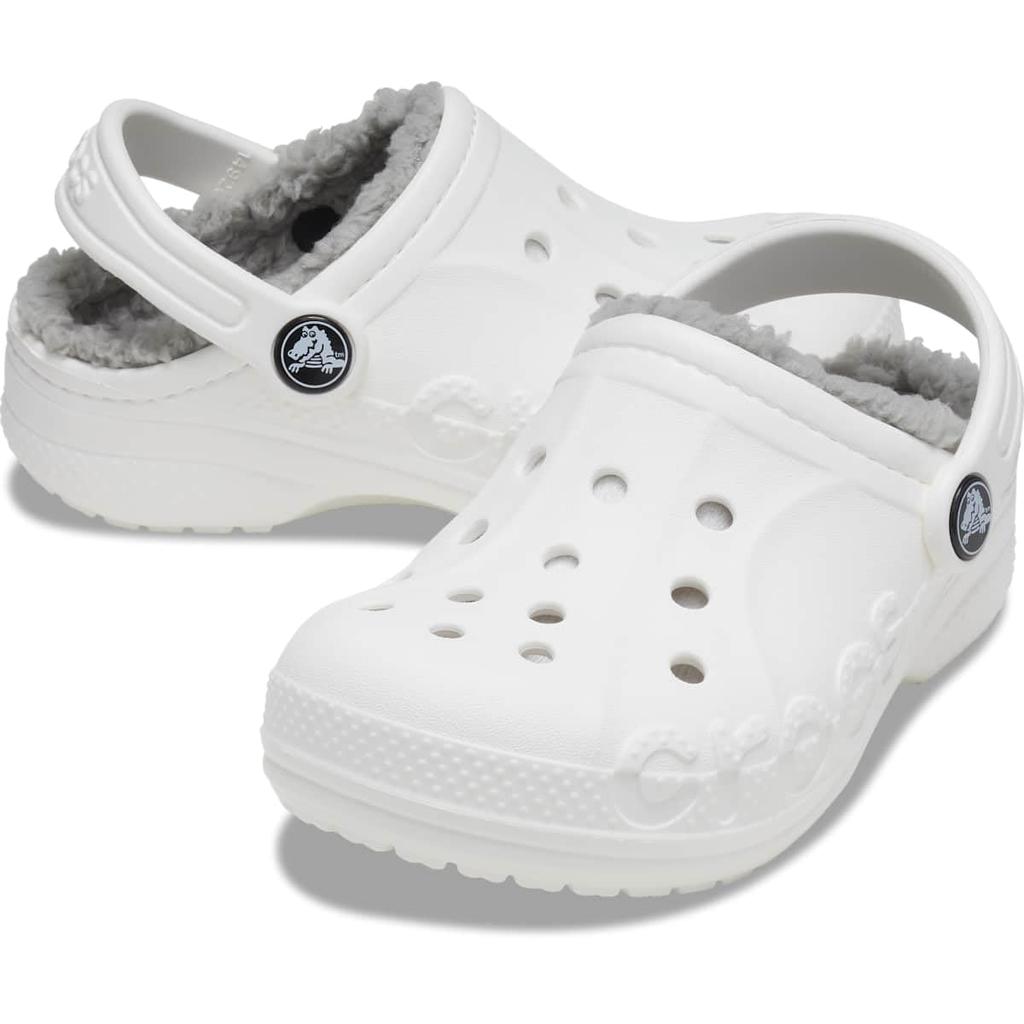 Crocs Kids Bayaband Lined Clog Grey 19cm White/Light