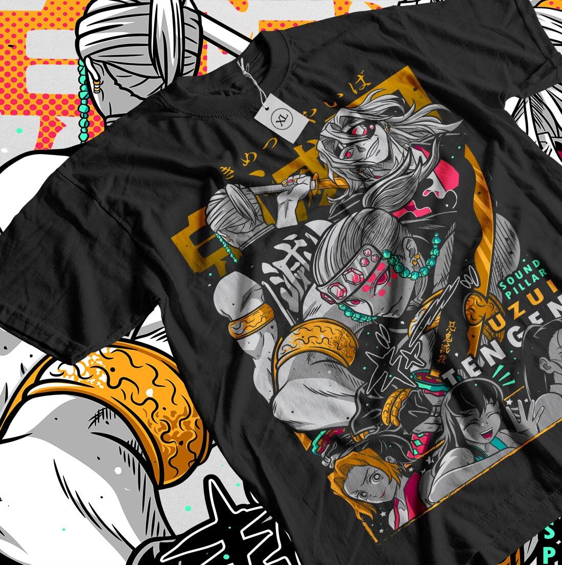 

Футболка Тенген Узуй Звуковой Хашира Сума Макио Хинацуру Клинок Рассекающий Демонов Аниме Футболка XL