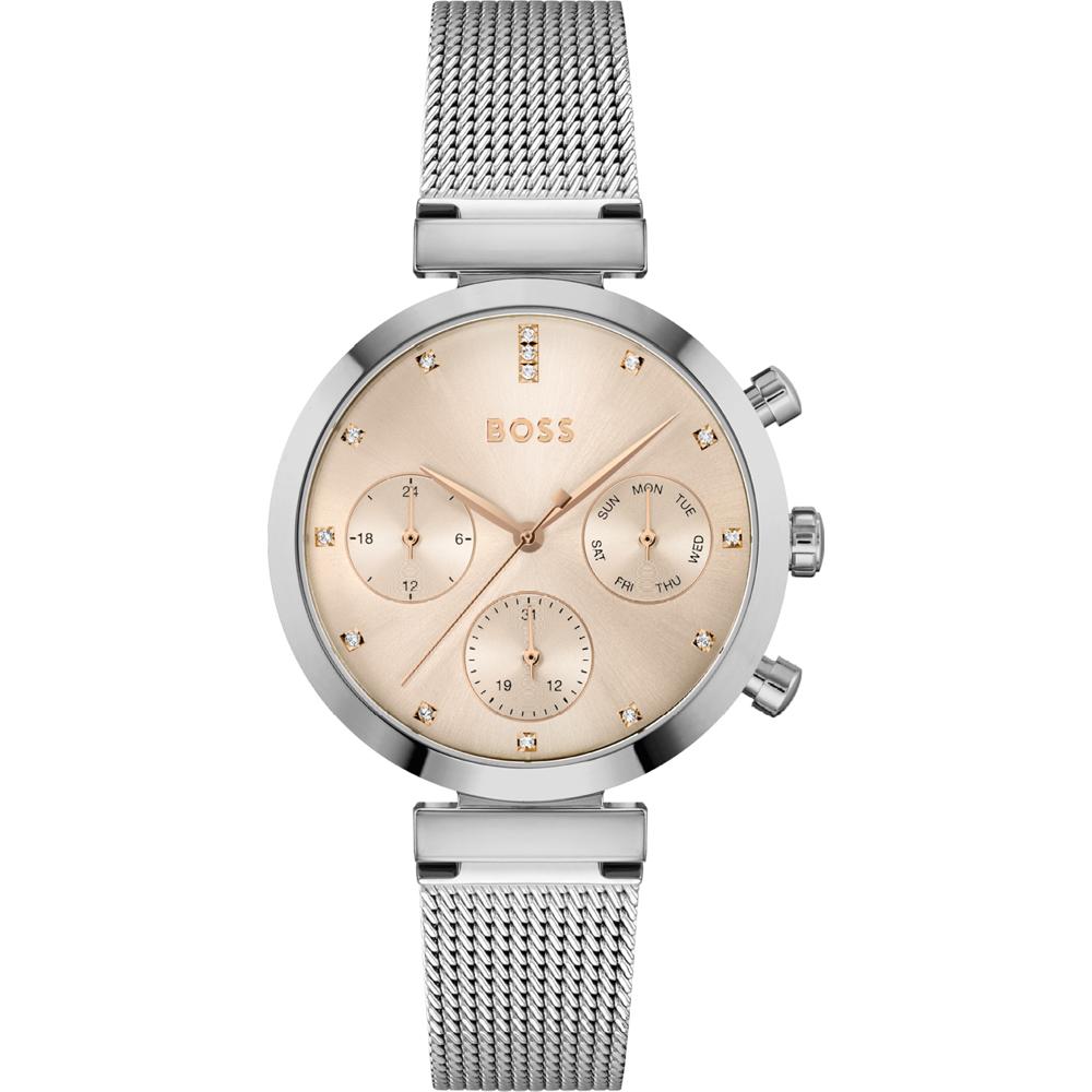 BOSS Flawless Rose gold Stainless steel Silver Ladies Quartz Watch 1502625 розового золота