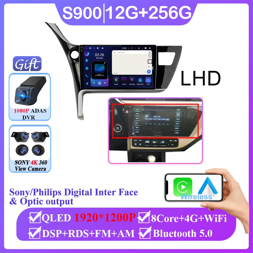 Android 14 For Toyota Corolla 11 Auris E180 2017 2018 2019 Car Radio Multimedia GPS Navi Stereo BT Auto Carplay 2din head unit
