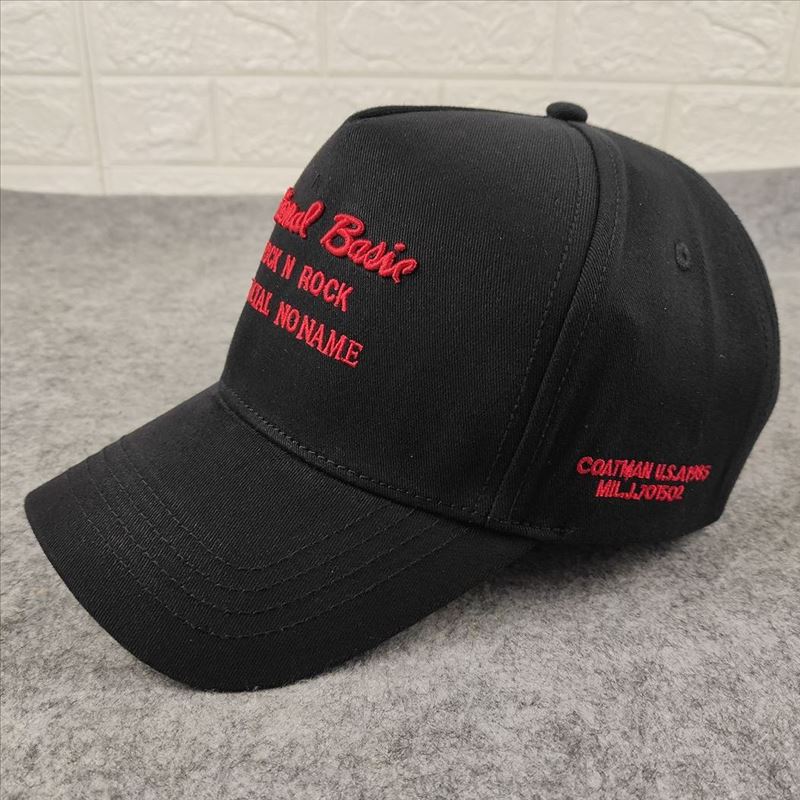 Letter embroidered baseball cap casual fashion spring and summer cap showing the face small high top five-piece couple's hats